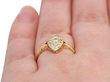 Marquise Shaped Diamond Cluster Ring on finger