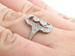 diamond cocktail dress ring wearing 