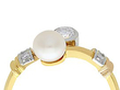 Pearl and Diamond Ring Yellow Gold