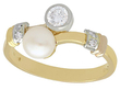 Pearl and Diamond Ring Yellow Gold