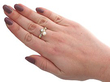 Pearl and Diamond Ring Yellow Gold Wearing