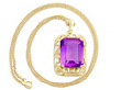 amethyst pendant gold