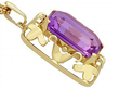 vintage amethyst pendant yellow gold