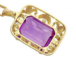 back of vintage amethyst pendant