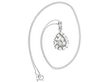 diamond cluster pendant white gold