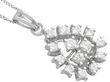 diamond cluster pendant white gold