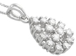diamond cluster pendant white gold