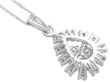 diamond cluster pendant white gold