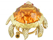 Vintage Citrine Turtle Brooch