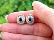 Sapphire and Diamond Earrings