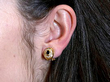 Sapphire and Diamond Earrings wearing