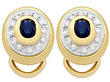 Sapphire and Diamond Stud Earrings