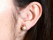 Vintage Pearl and Diamond Earrings Wearing