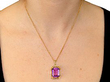 wearing vintage amethyst pendant
