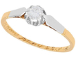 Vintage Yellow Gold Solitaire Engagement Ring 