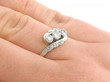 Three Stone Twist Ring on Hand