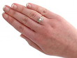 Rose Gold Pearl and Diamond Ring on the hand