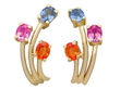 Multi Gem Stud Earrings