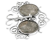Edwardian silver double frame