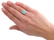 Zircon and Diamond Ring being worn