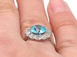 Zircon and Diamond Ring on finger