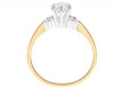 high set diamond engagement ring