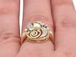 Pearl Ring in Yellow Gold wearing image