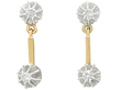 Antique Diamond Drop Earrings Yellow Gold