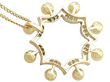 Pearl and diamond pendant yellow gold