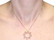 Pearl and diamond pendant yellow gold wearing