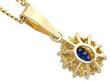 Blue Sapphire and Diamond Pendant reverse