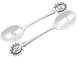 Silver and Enamel Salt and Pepper Set 