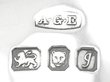 Silver and Enamel Salt and Pepper Set 