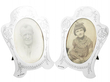 oval window silver frame