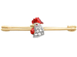 cockerel bar brooch