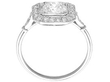 Halo Diamond Ring Platinum side