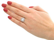 Halo Diamond Ring Platinum wearing