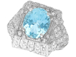Aquamarine and Diamond Dress Ring