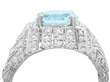Aquamarine and Diamond Dress Ring