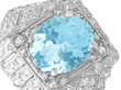 Aquamarine and Diamond Dress Ring