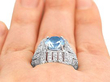Aquamarine and Diamond Dress Ring