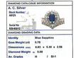 Pear Cut Sapphire Ring grading card
