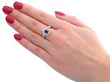 pear cut sapphire ring on hand