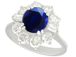 1980s sapphire and diamond cluster ring