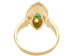 Marquise emerald ring with diamonds