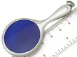 Miniature Hand Mirror in Enamel and Silver size