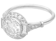 Platinum and Diamond Halo Ring