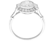 Platinum and Diamond Halo Ring side