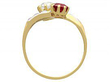 Ruby and Diamond Twist Ring setting