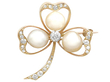Victorian clover brooch